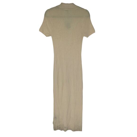 Rag & Bone Women's Medium Ivory Amy Ribbed Knit Polo Dress Short Sleeve K8-9 - Picture 8 of 11